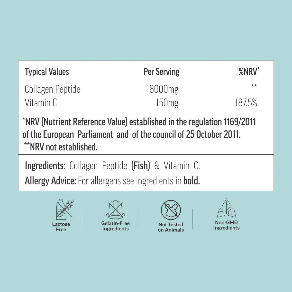 CollaVita Marine Collagen Powder Label – Ingredients & Dosage Info – Buy Online Ireland