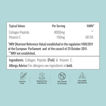 CollaVita Marine Collagen Powder Label – Ingredients & Dosage Info – Buy Online Ireland