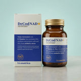 DeCod NAD+ food supplement for Longetivity containing Trans-resveratrol with B Vitamins and Zinc